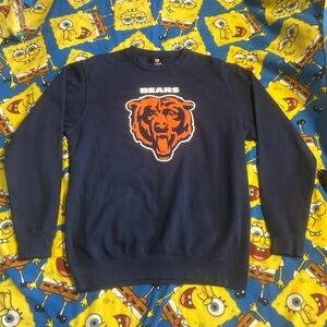NFL Chicago BearsNavy Team Apparel Crewneck Sweatshirt with Red & White Logo Tag